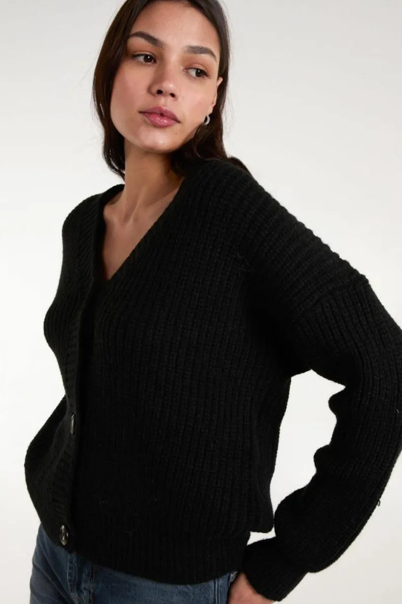 Cardigans*Blue Vanilla Buttoned Cardigan Black