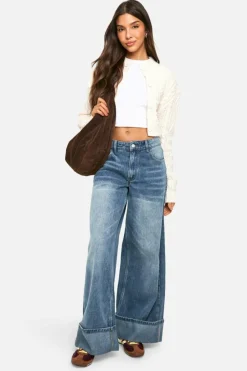 Cardigans|Jumpers & Cardigans*boohoo Cable Knit Cropped Cardigan cream