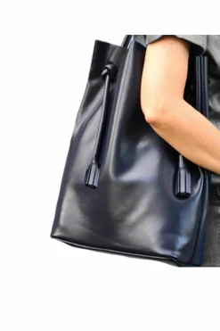 Shoulder Bags*Sostter Drawcord Leather Hobo Shoulder Bag Camel