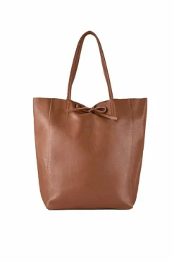 Tote Bags*Sostter Pebbled Leather Tote Shopper Camel