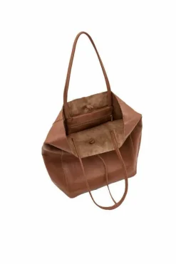Tote Bags*Sostter Pebbled Leather Tote Shopper Camel
