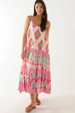Cami Dresses*Blue Vanilla Cami Tiered Printed Dress Multi