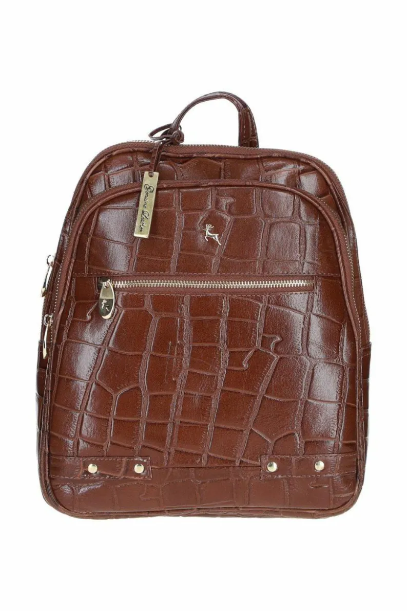 Handbags*Ashwood Leather Camilla' Real Leather Backpack Light Brown