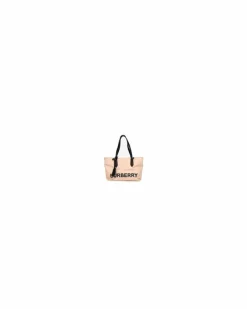 Tote Bags*Burberry Canvas Tote Bag Leather Trim Rose
