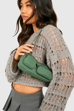 Shoulder Bags|Handbags*boohoo Cargo Pocket Detail Shoulder Bag khaki