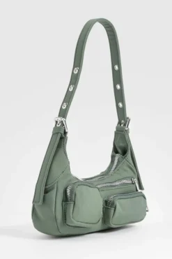 Shoulder Bags|Handbags*boohoo Cargo Pocket Detail Shoulder Bag khaki