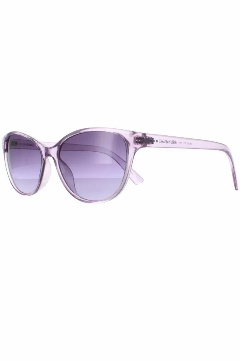 Sunglasses*CALVIN KLEIN Cat Eye Crystal Lilac Purple Gradient CK20517S Clear