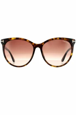 Sunglasses*Tom Ford Cat Eye Dark Havana Gradient Sunglasses Brown