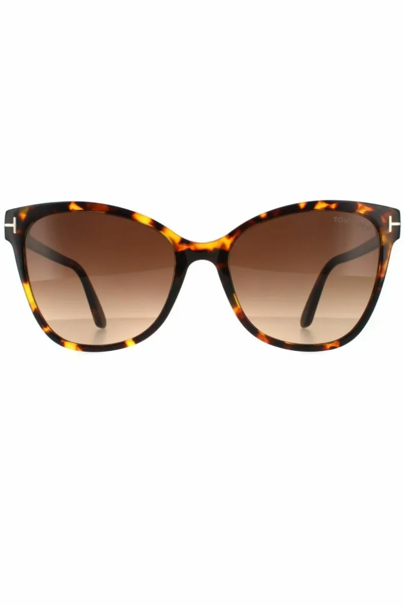 Sunglasses*Tom Ford Cat Eye Dark Havana Gradient Brown