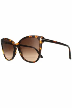 Sunglasses*Tom Ford Cat Eye Dark Havana Gradient Brown