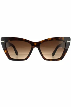Sunglasses*Tom Ford Cat Eye Dark Havana Gradient Brown