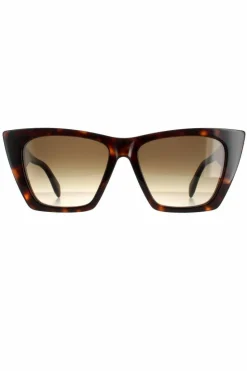 Sunglasses*Alexander McQueen Cat Eye Dark Havana Gradient AM0299S Brown