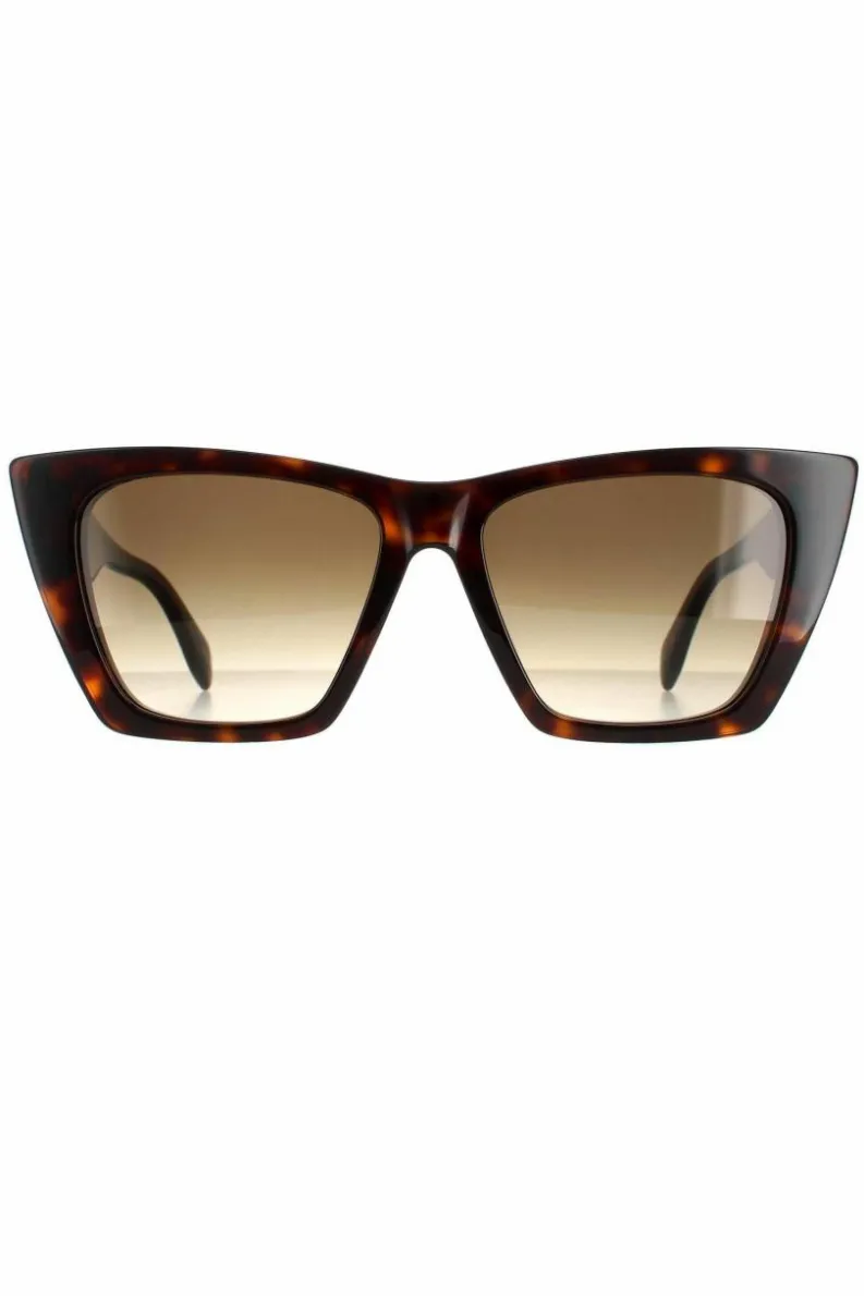 Sunglasses*Alexander McQueen Cat Eye Dark Havana Gradient AM0299S Brown