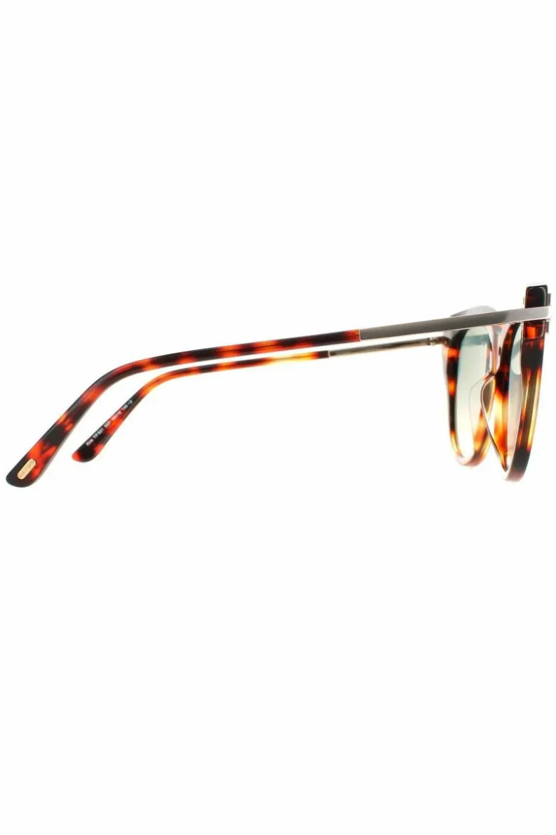 Sunglasses*Tom Ford Cat Eye Havana Green Gradient Kira FT0821 Brown