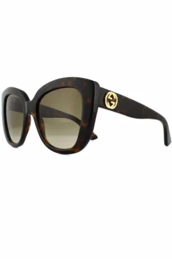 Sunglasses*Gucci Cat Eye Havana Gradient Sunglasses Brown
