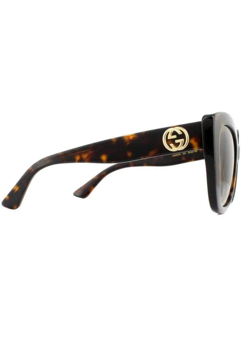 Sunglasses*Gucci Cat Eye Havana Gradient Sunglasses Brown