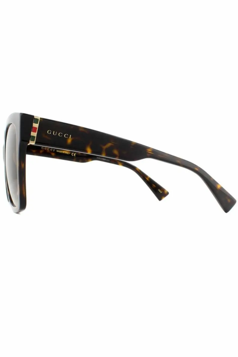 Sunglasses*Gucci Cat Eye Havana Gradient Sunglasses Brown