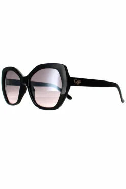 Sunglasses*Guess Cat Eye Shiny Bordeaux Mirror GF0390 Black