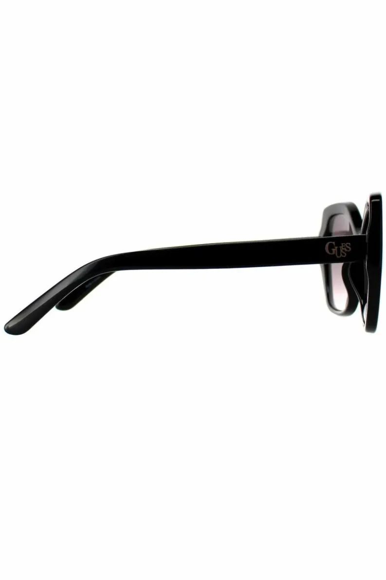 Sunglasses*Guess Cat Eye Shiny Bordeaux Mirror GF0390 Black