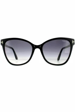 Sunglasses*Tom Ford Cat Eye Shiny Grey Gradient Black