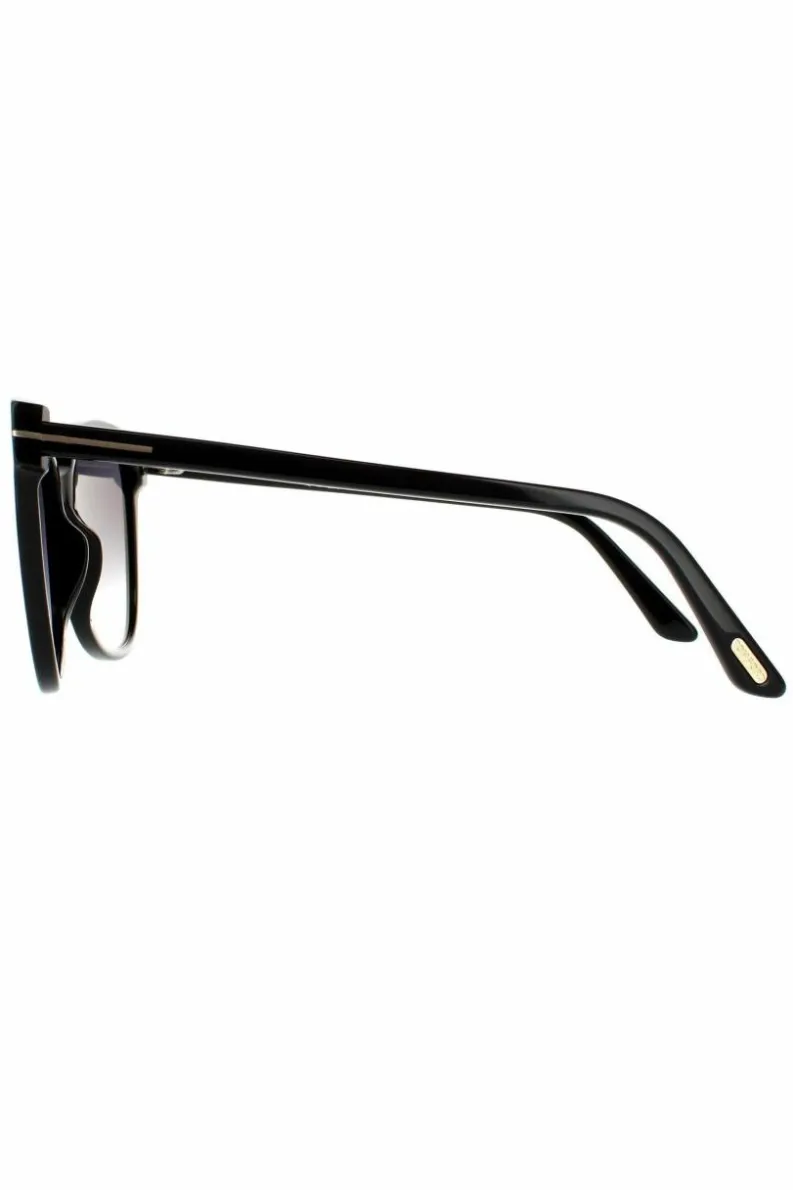 Sunglasses*Tom Ford Cat Eye Shiny Grey Gradient Black