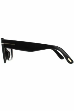 Sunglasses*Tom Ford Cat Eye Shiny Grey Smoke Gradient Black