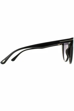 Sunglasses*Tom Ford Cat Eye Shiny Smoke Gradient Isabella FT0915 Black