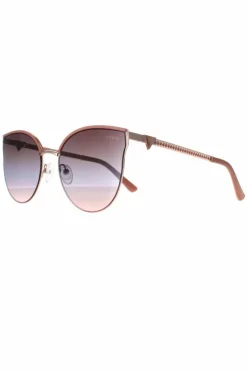 Sunglasses*Guess Cat Eye Shiny Rose Bordeaux Gradient GF6092 Gold