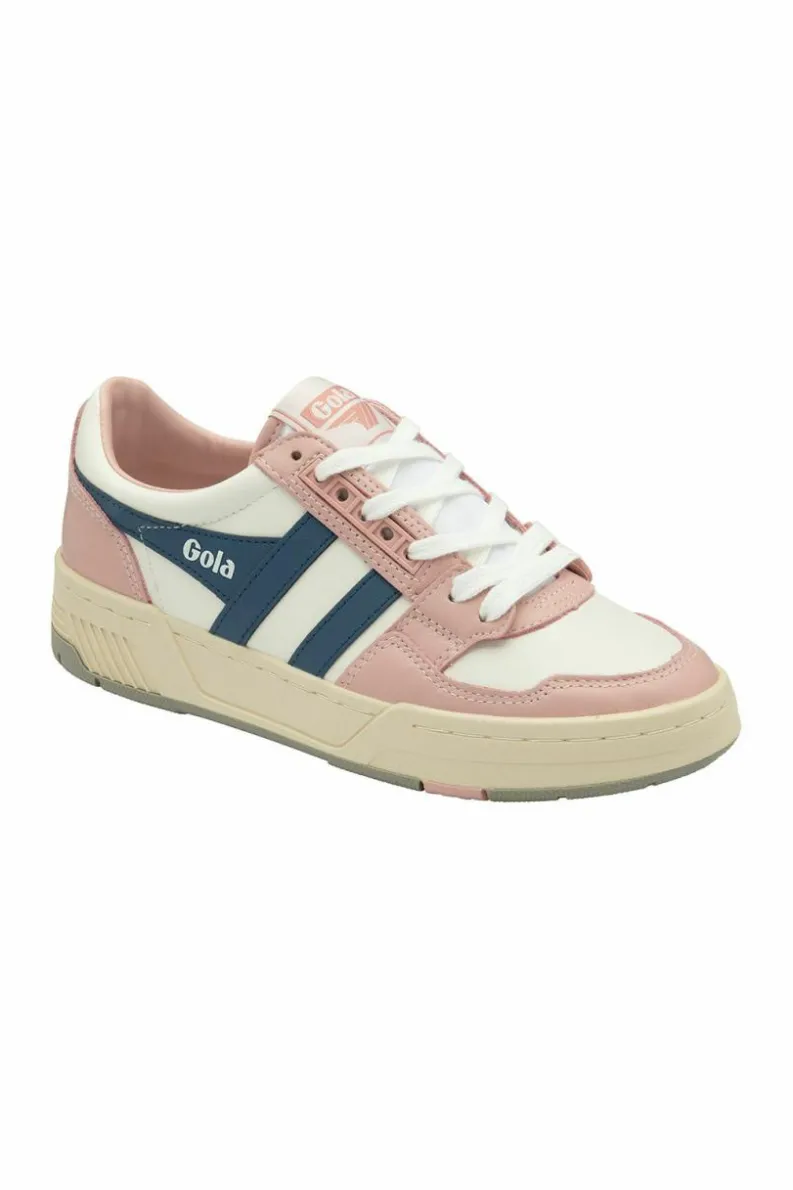 Trainers*Gola Challenge' Leather Lace-Up Trainers White