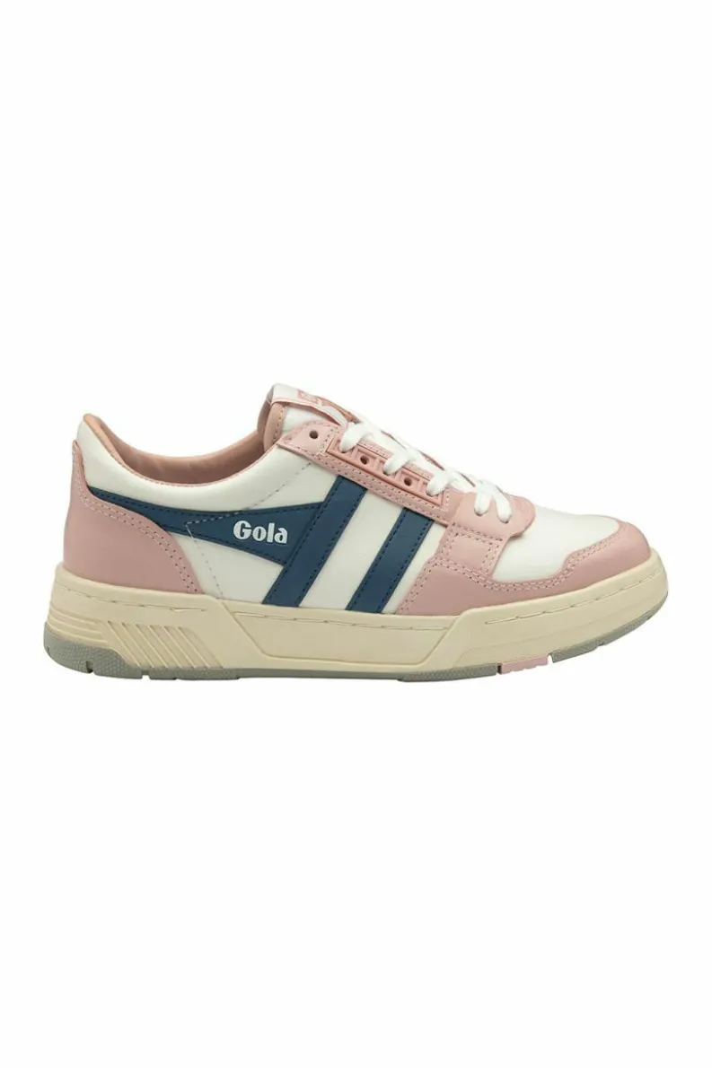Trainers*Gola Challenge' Leather Lace-Up Trainers White