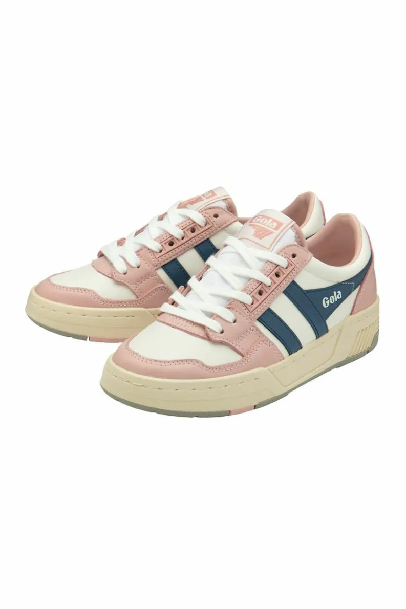 Trainers*Gola Challenge' Leather Lace-Up Trainers White
