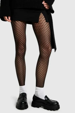 Tights & Socks|Tights & Socks*boohoo Check Pattern Tights black