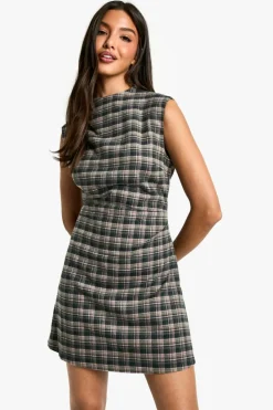A Line Dresses|Suits & Tailoring*boohoo Check Tailored A-Line Mini Dress multi