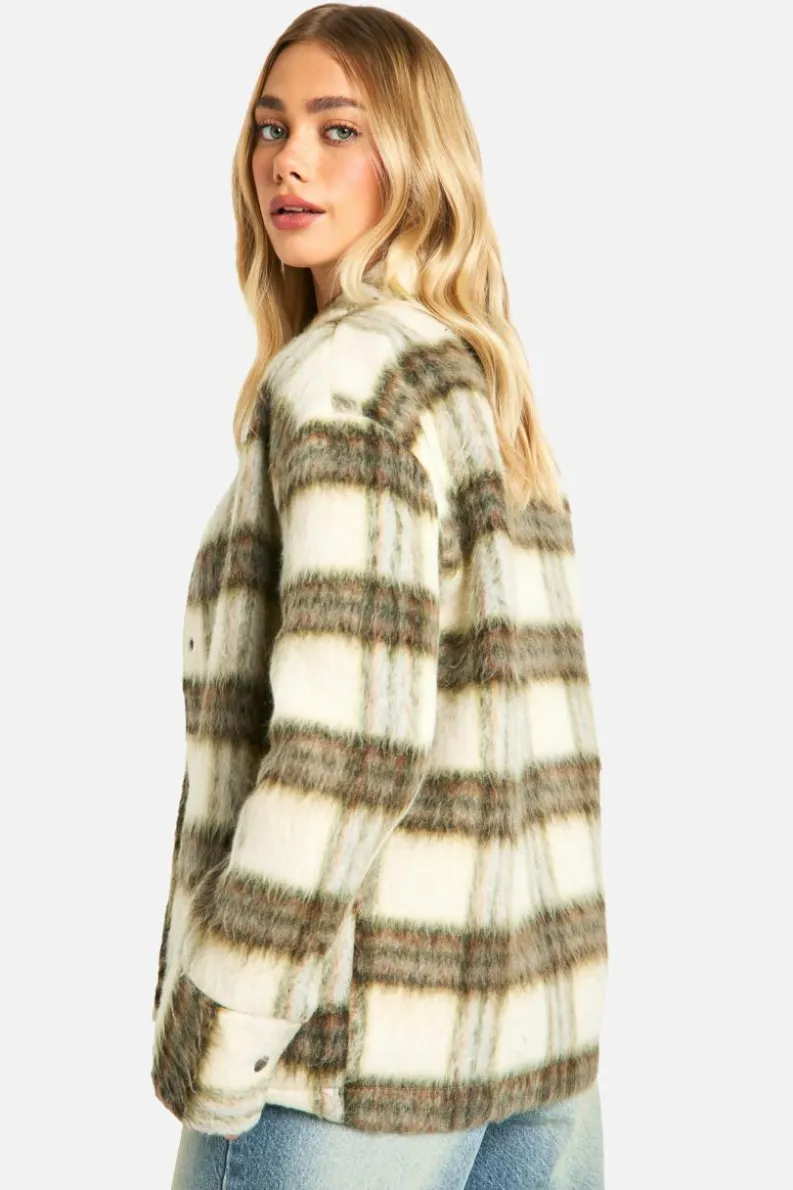 Up To 80% Off Winter Warmers|Coats & Jackets*boohoo Check Wool Look Shacket grey