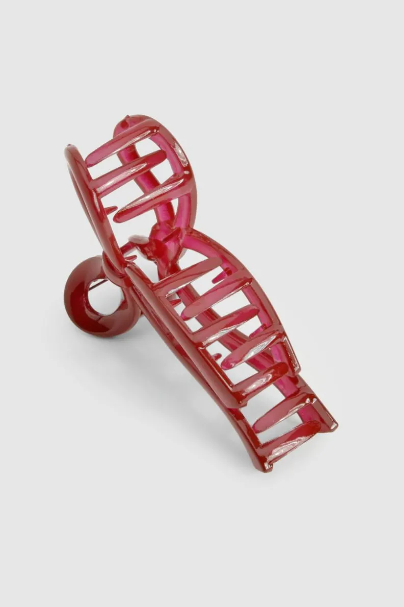 Hair Accessories*boohoo Cherry Bow Claw Clip red