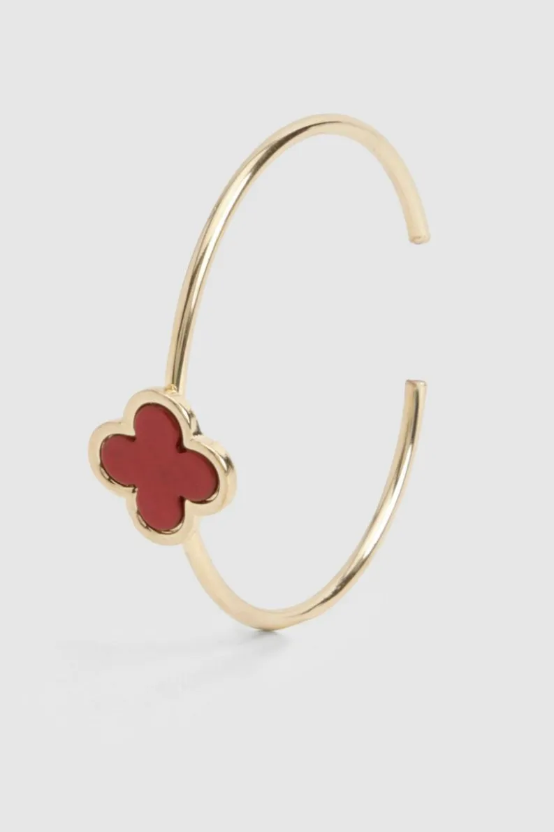 Bracelets*boohoo Red Clover Bangle cherry