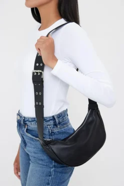 Cross-Body Bags|Handbags*My Accessories London Chunky Buckle Sling Crossbody Bag Black