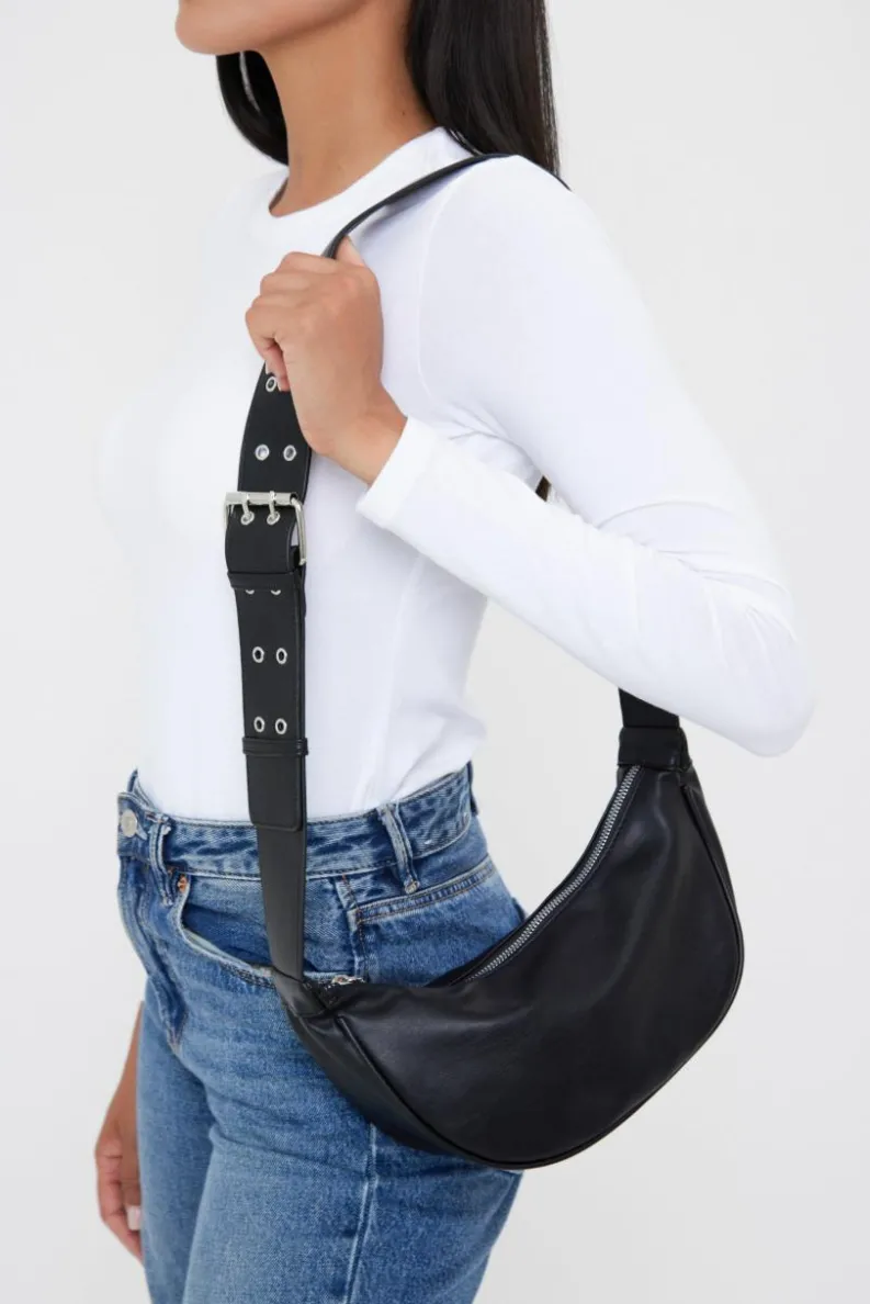 Cross-Body Bags|Handbags*My Accessories London Chunky Buckle Sling Crossbody Bag Black