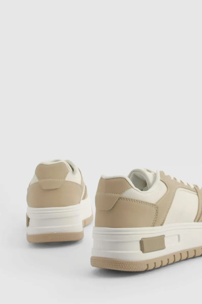 Trainers*boohoo Chunky Contrast Panel Trainers beige