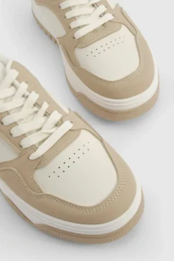 Trainers*boohoo Chunky Contrast Panel Trainers beige