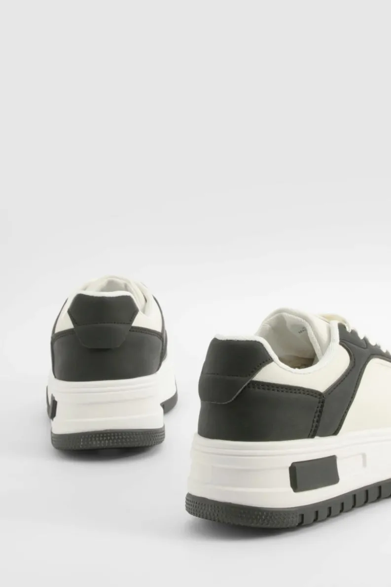 Trainers*boohoo Chunky Contrast Panel Trainers black