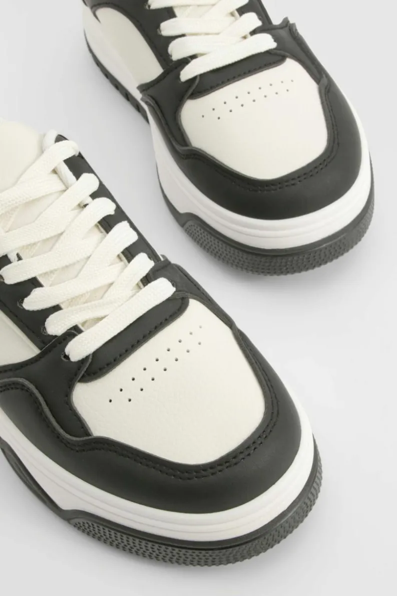 Trainers*boohoo Chunky Contrast Panel Trainers black