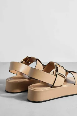 Flats|Sandals*boohoo Chunky Flatform Buckle Sandals stone