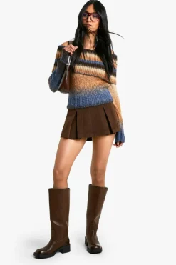 Jumpers|Knitwear*boohoo Chunky Knit Ombre Bardot Jumper multi