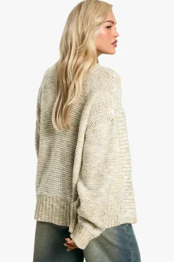 Cardigans*boohoo Chunky Knit Slouchy Cardigan oatmeal