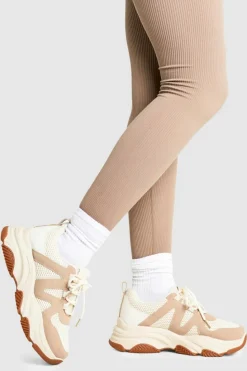 Trainers*boohoo Chunky Knitted Contrast Panel Trainers cream