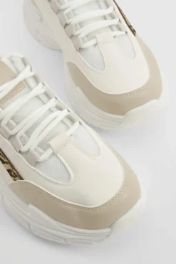 Trainers*boohoo Chunky Leopard Sporty Trainers white