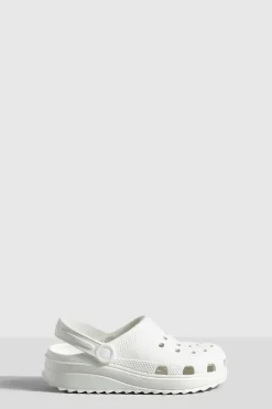 Flats|Sandals*boohoo Chunky Platform Slip On Mules white