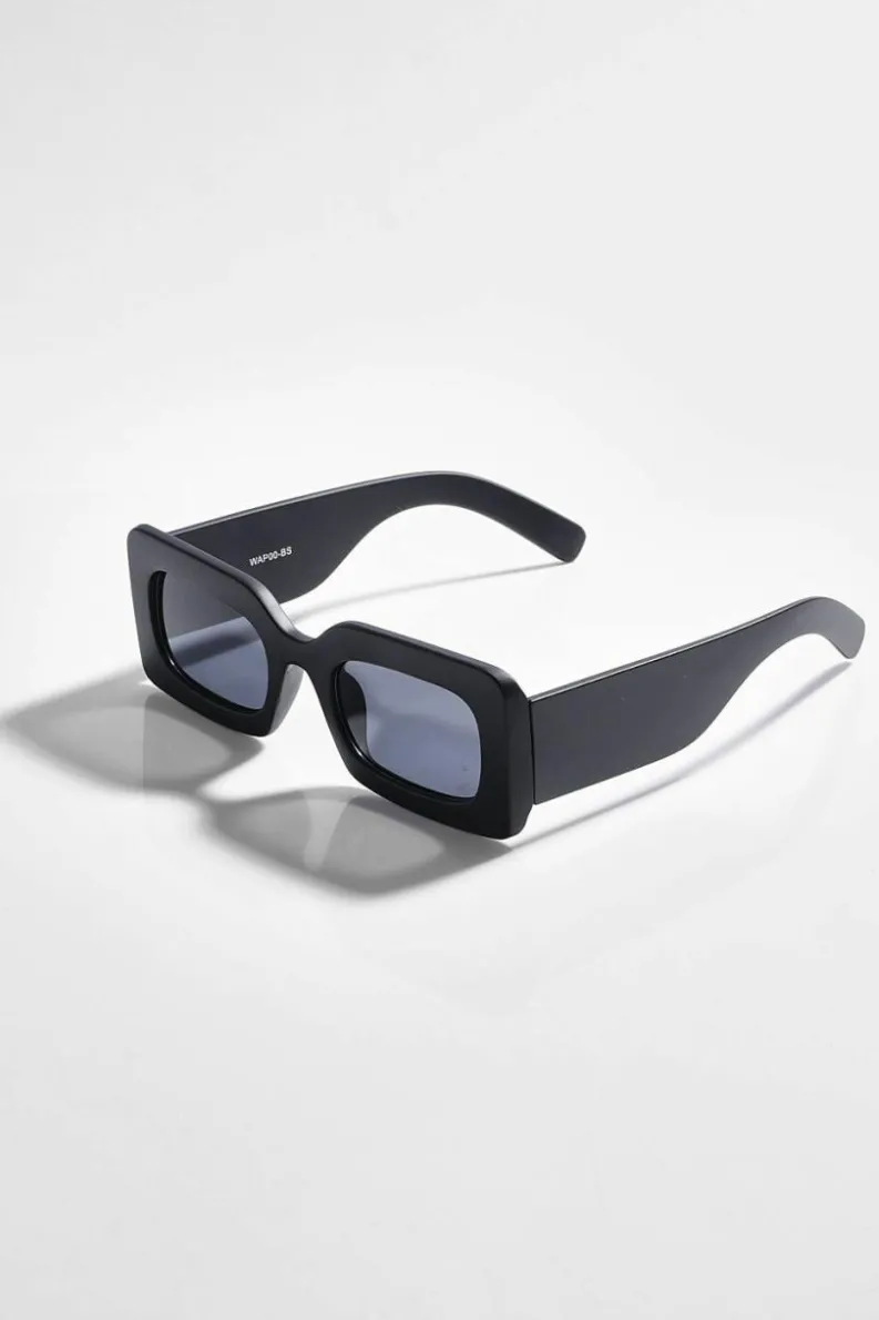 Sunglasses*boohoo Chunky Rectangle Oversized Sunglasses black