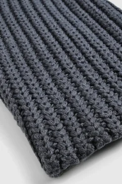 Scarves|Scarves*boohoo Chunky Rib Knit Scarf charcoal